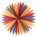 Multicolor Paper Fans 70 cm 