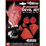 Devil latex set Horns, ear points, nose, chin