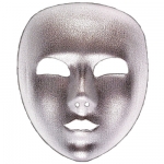 Silver full face fabric mask 