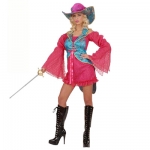 Profi costume Madame Musketeer Dress, corset, tailcoat, hat
