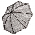 Black lace parasol 83 cm