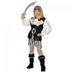Pirate girl Coat with jabot, skirt, belt, boot covers, headband