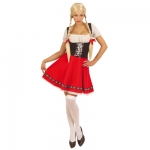 Heidi Dress XL Plus size fuller figured fairytale book character Austrian bavarian style Heidi costume, includes a black red and white dress with an attached apron. One XL size