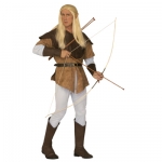 Archer-Elf Costume Shirt, suede look over coat, trousers, belt, boot covers
