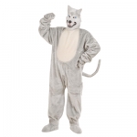 Plush Wolf Costume Jumpsuit, gloves, shoe covers, mask 