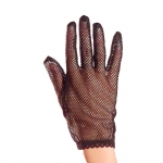 Black Fingerless Lace Gloves 