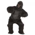 Plush Gorilla Jumpsuite, mask, hands, legs