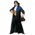 Gothic Vampire Costume Velvet cape with stand up collar, waistcoat with jabot