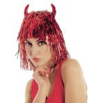 Devil wig with horns 
