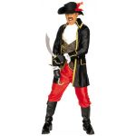 Buccaneer Long jacket, jabot, waistcoat, pants, boot covers and hat with feather